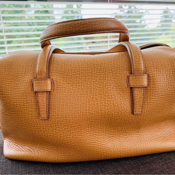 LOEWE Logo Embossed Leather Genuine Handbag Boston Bag Mini Tote - Picture 2 of 6